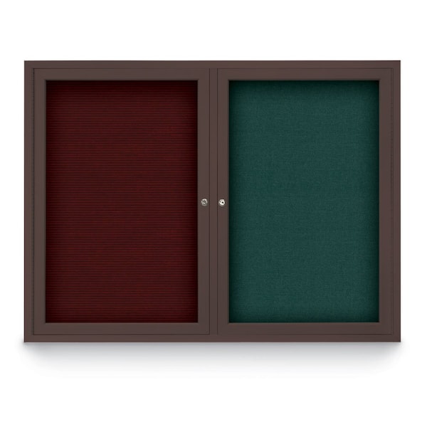 Corkboard, Burgundy /Satin, 72" x 48"